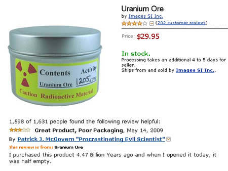 Spoof Amazon Uranium Ore review